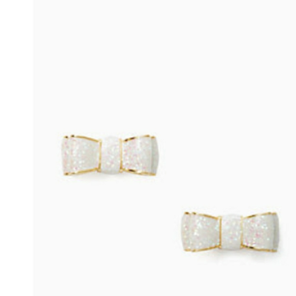Kate Spade moon river glitter studs NWT